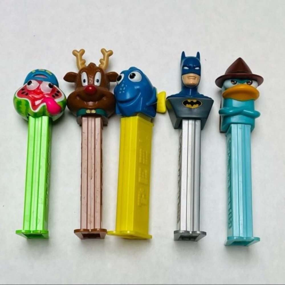 Vintage Pez Candy Dispenser Assorted Lot‎ of 5 Finding Nemo Dori Batman Perry